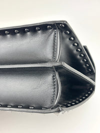 Rockstud Leather Box Bag in Black