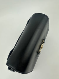 La Medusa Black Leather Chain Crossbody Bag