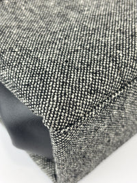 Vintage Marl Wool Shoulder Tote in Grey