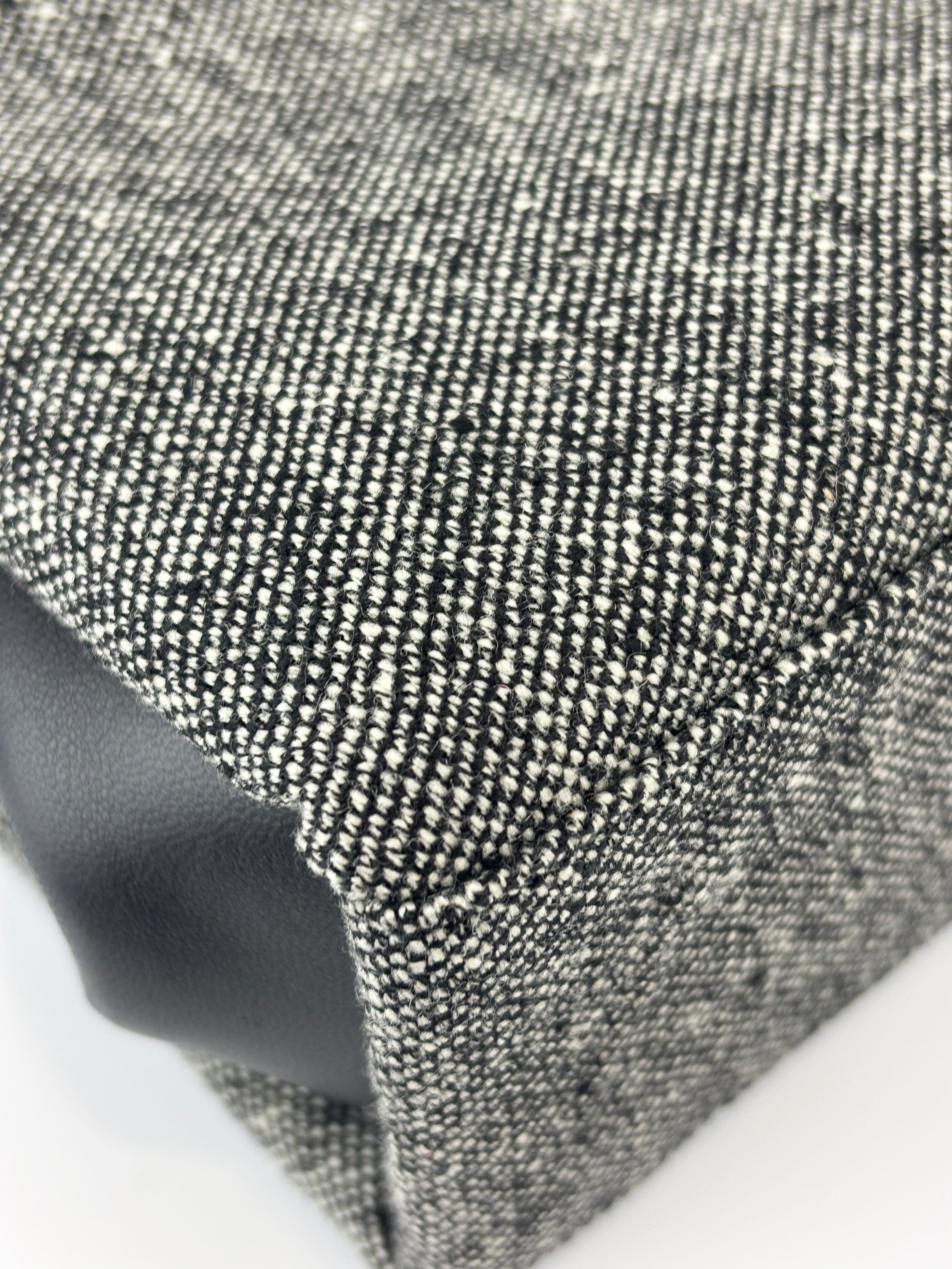 Vintage Marl Wool Shoulder Tote in Grey