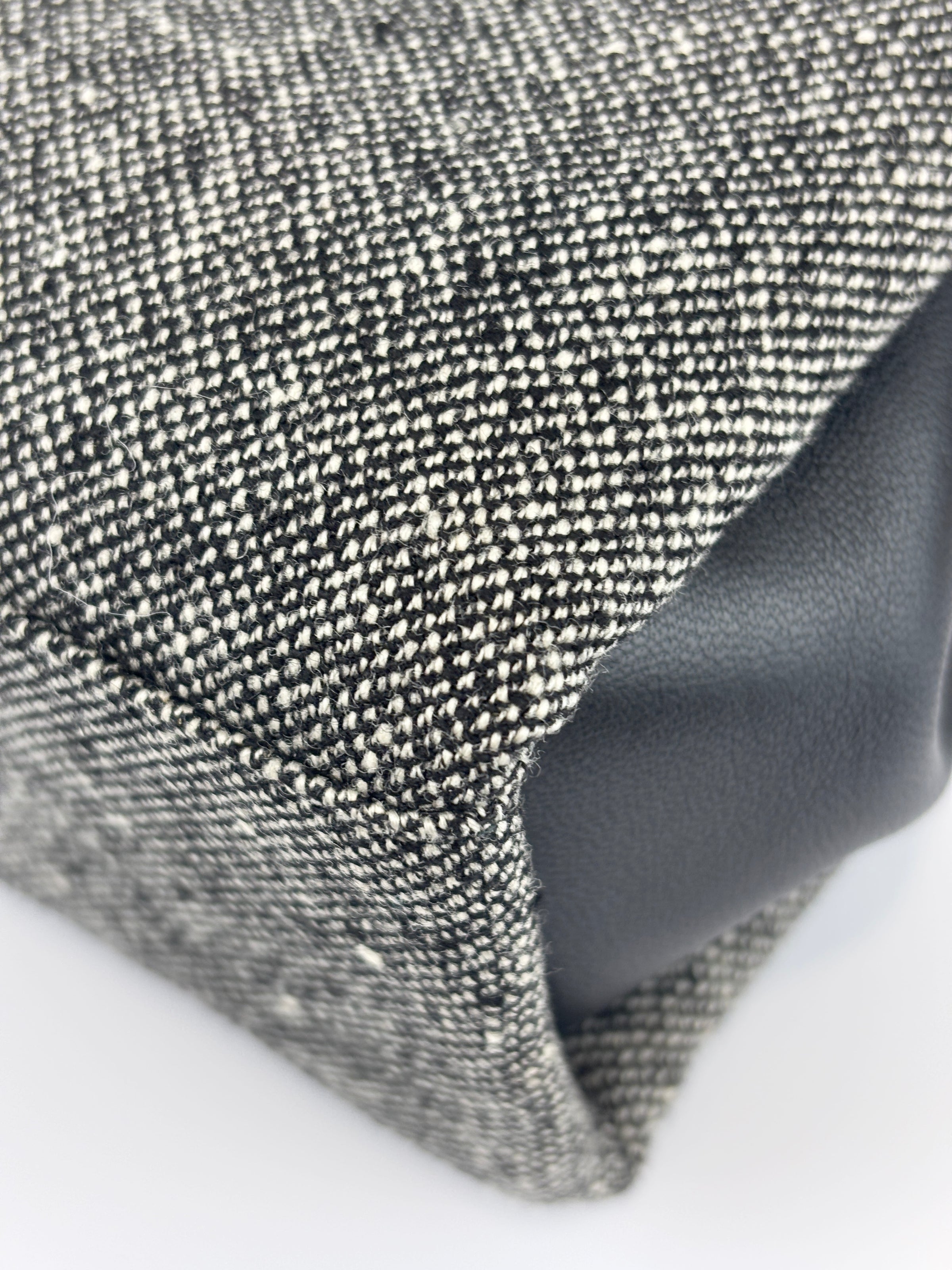 Vintage Marl Wool Shoulder Tote in Grey