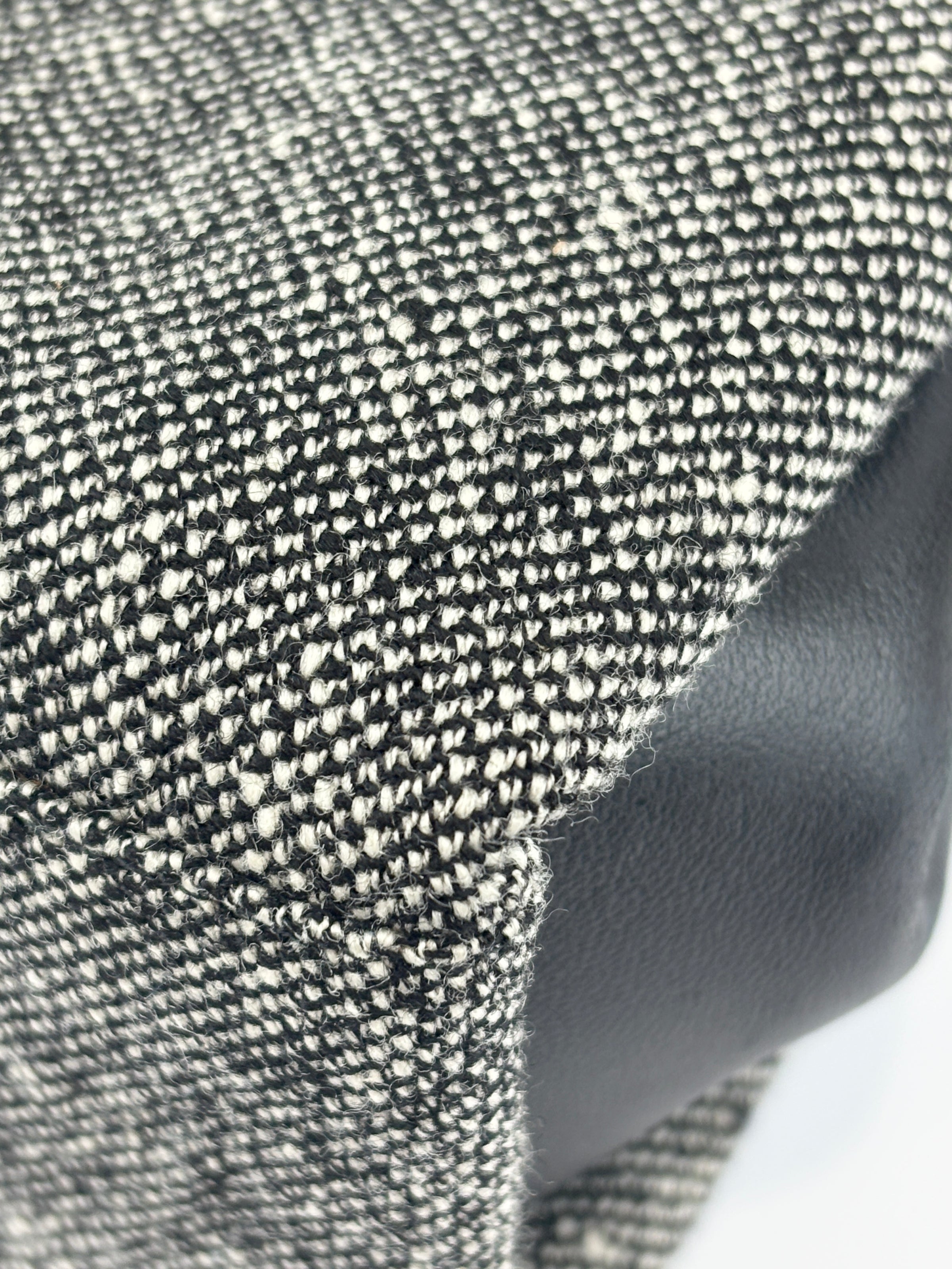 Vintage Marl Wool Shoulder Tote in Grey