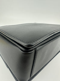 La Medusa Black Leather Chain Crossbody Bag