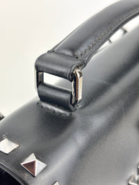 Rockstud Leather Box Bag in Black