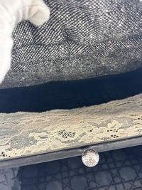Vintage Marl Wool Shoulder Tote in Grey