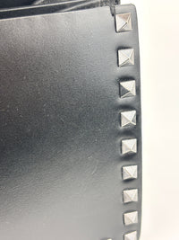 Rockstud Leather Box Bag in Black