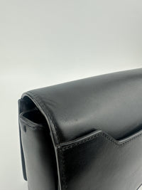 La Medusa Black Leather Chain Crossbody Bag