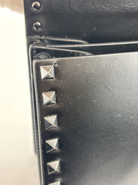 Rockstud Leather Box Bag in Black