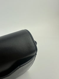 La Medusa Black Leather Chain Crossbody Bag