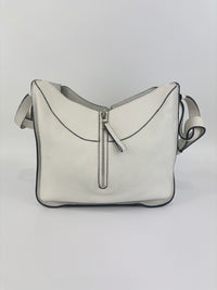 Small Hammock Bag in White Soft Grained Calfskin