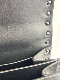 Rockstud Leather Box Bag in Black