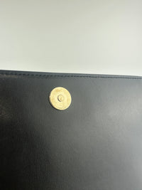 La Medusa Black Leather Chain Crossbody Bag