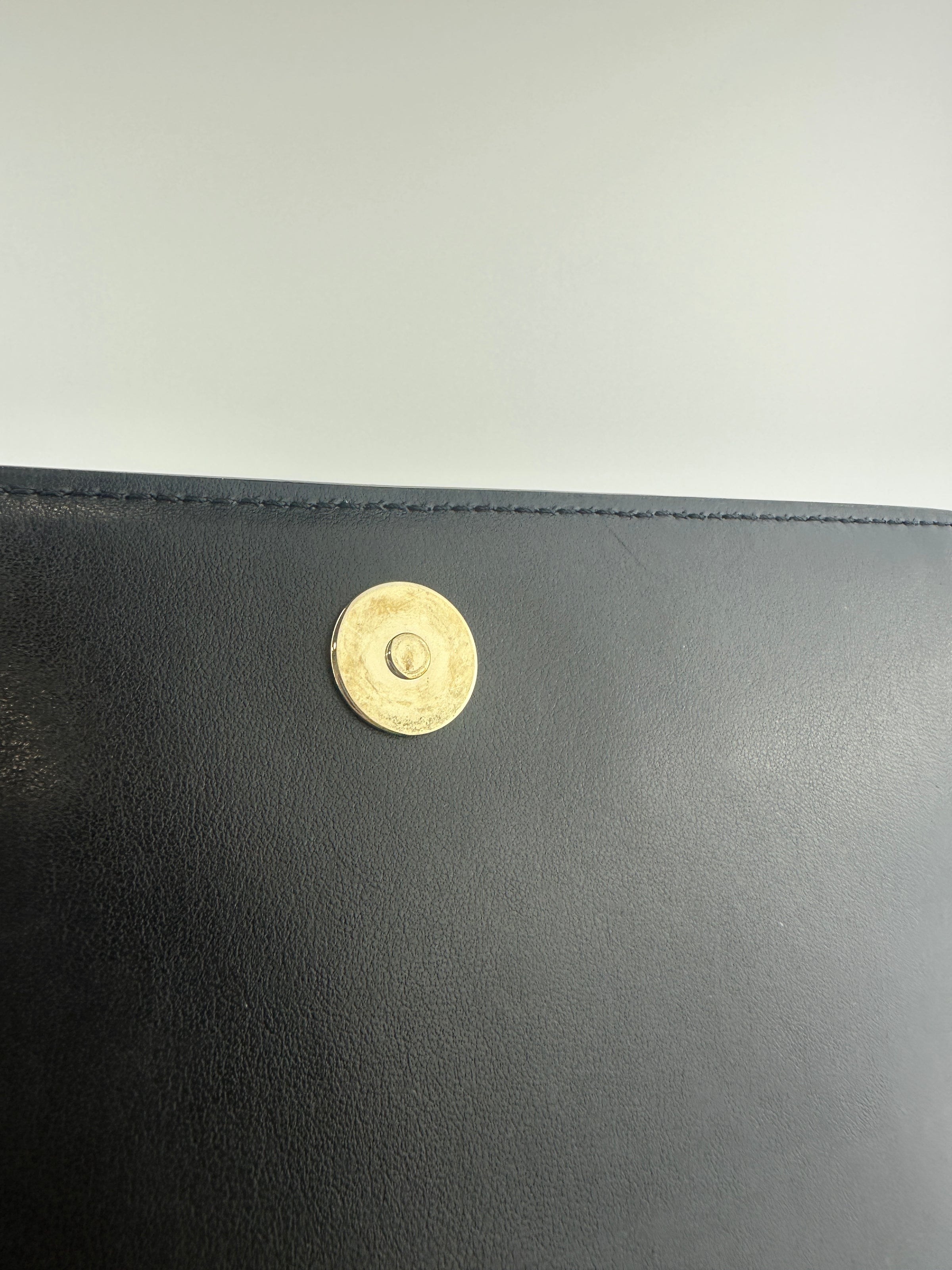 La Medusa Black Leather Chain Crossbody Bag