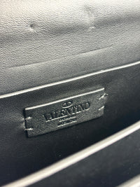 Rockstud Leather Box Bag in Black