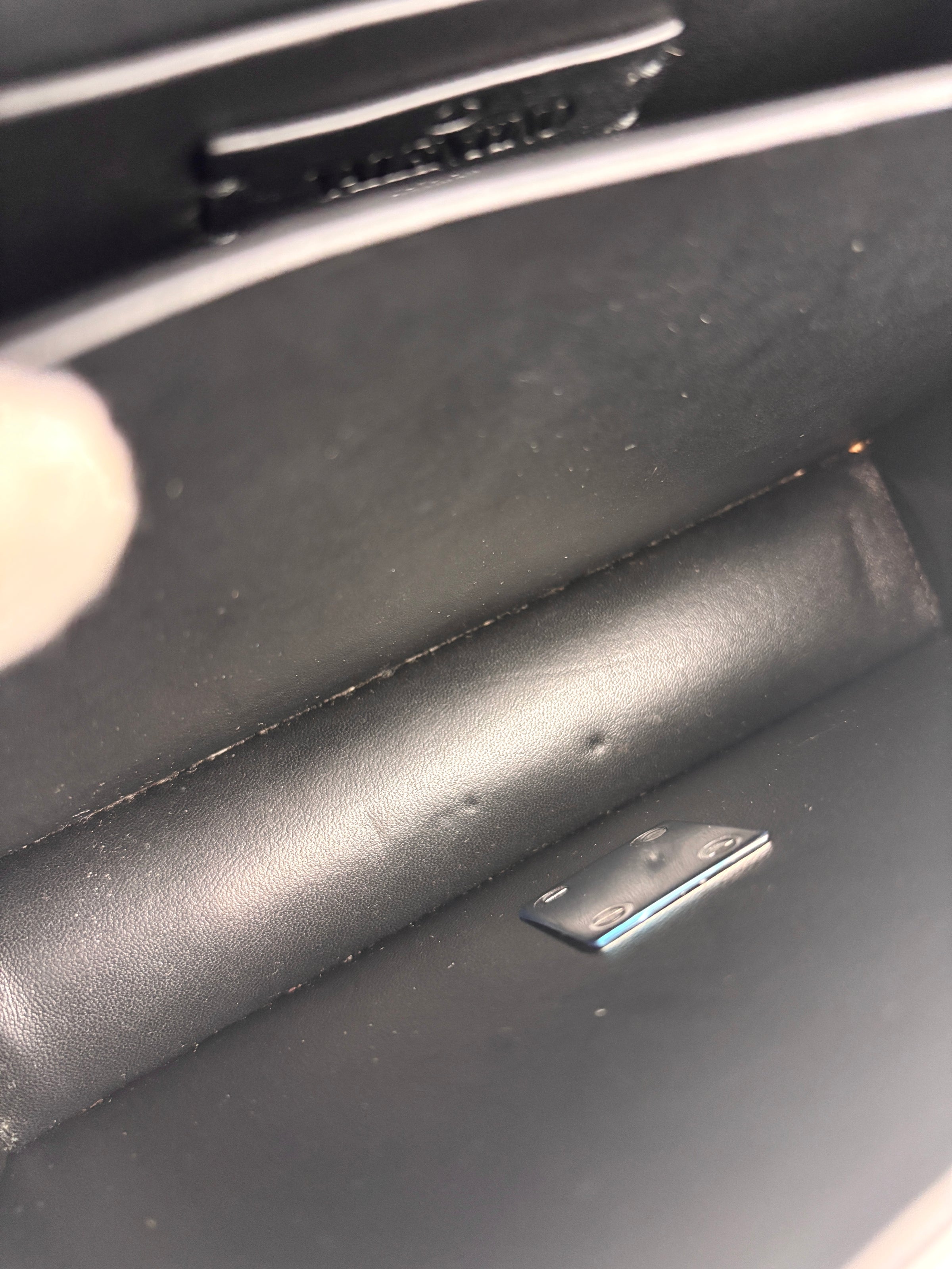 Rockstud Leather Box Bag in Black