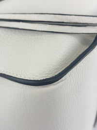Small Hammock Bag in White Soft Grained Calfskin