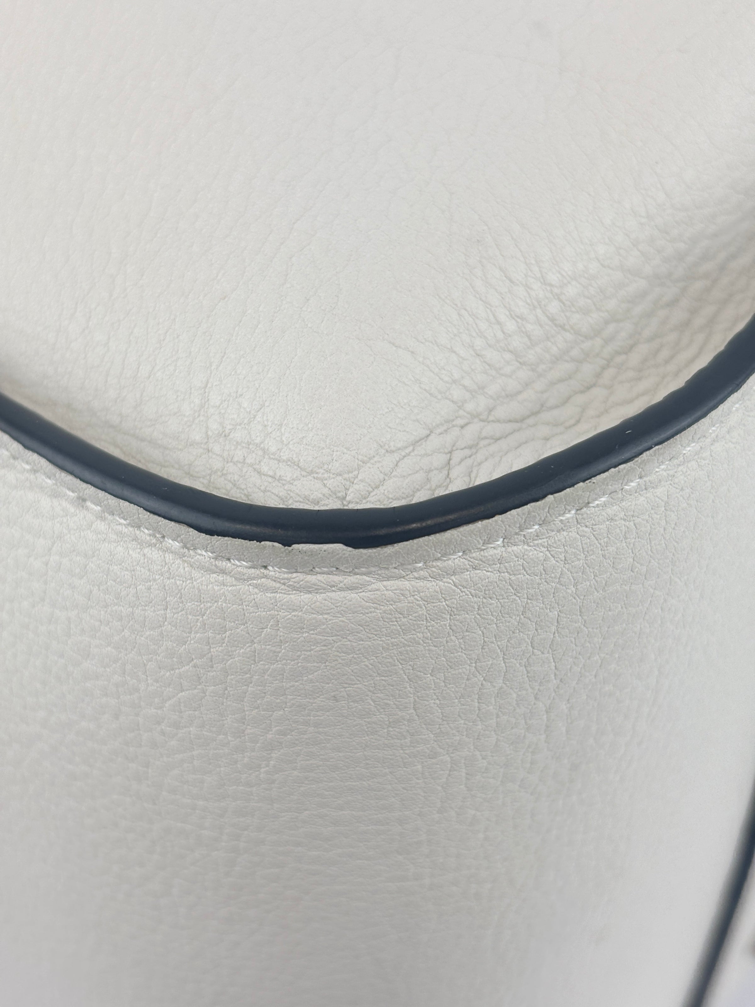 Small Hammock Bag in White Soft Grained Calfskin