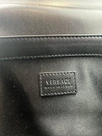 La Medusa Black Leather Chain Crossbody Bag