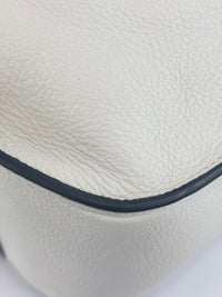 Small Hammock Bag in White Soft Grained Calfskin