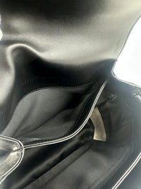 La Medusa Black Leather Chain Crossbody Bag