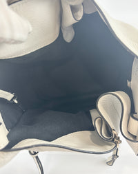 Small Hammock Bag in White Soft Grained Calfskin