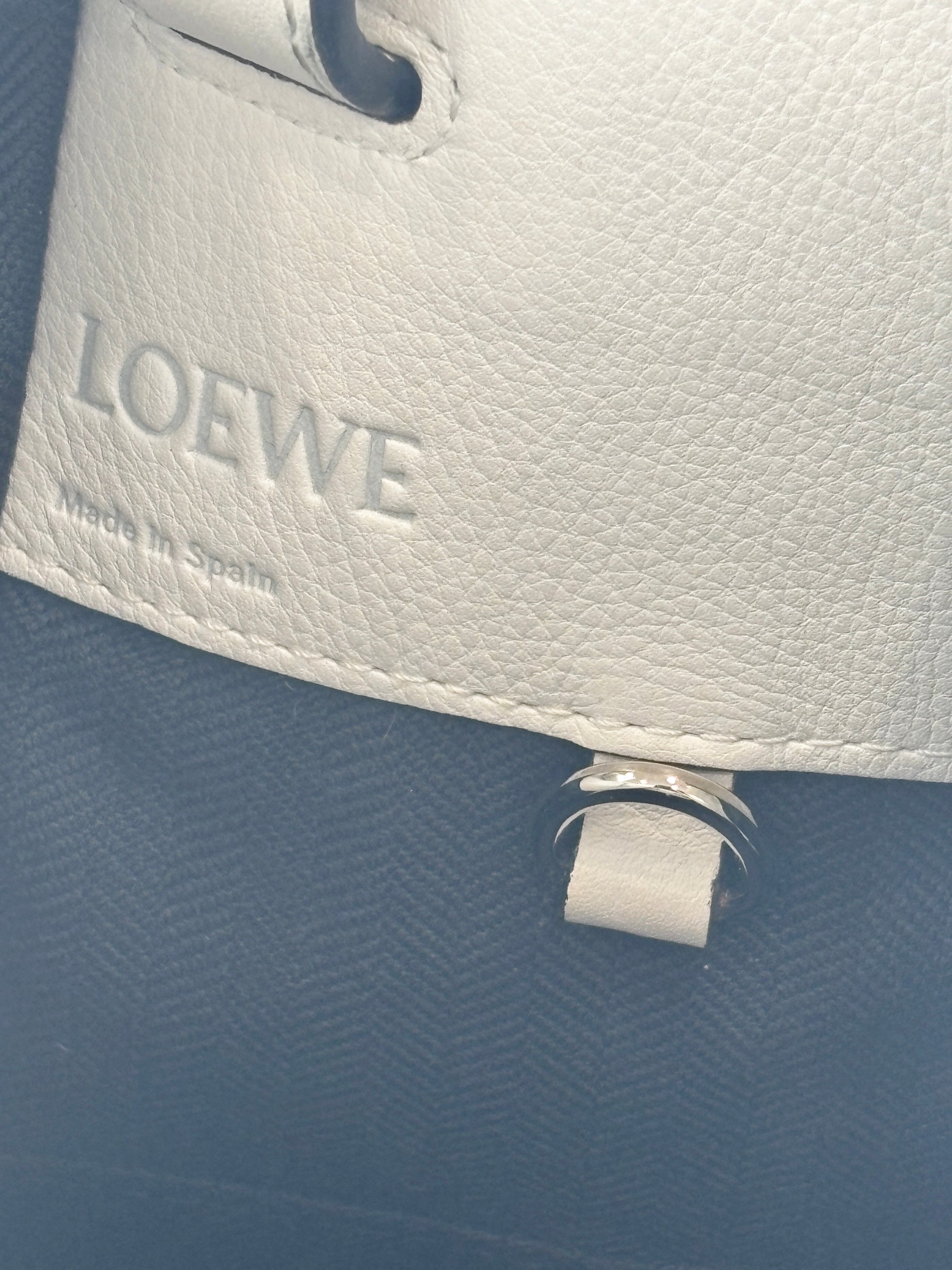 Small Hammock Bag in White Soft Grained Calfskin