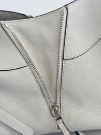 Small Hammock Bag in White Soft Grained Calfskin