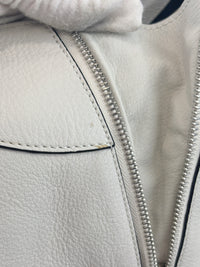 Small Hammock Bag in White Soft Grained Calfskin