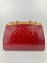 Brea MM Cerise Monogram Vernis Bag