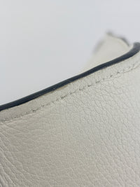 Small Hammock Bag in White Soft Grained Calfskin