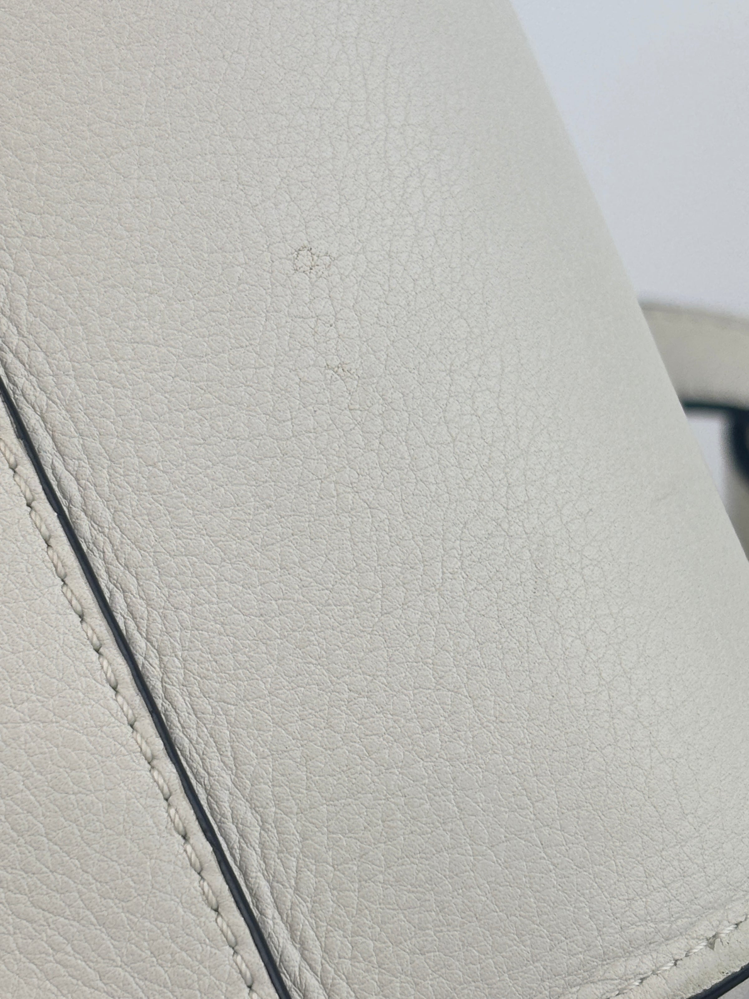Small Hammock Bag in White Soft Grained Calfskin
