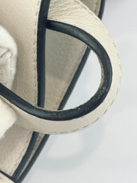 Small Hammock Bag in White Soft Grained Calfskin