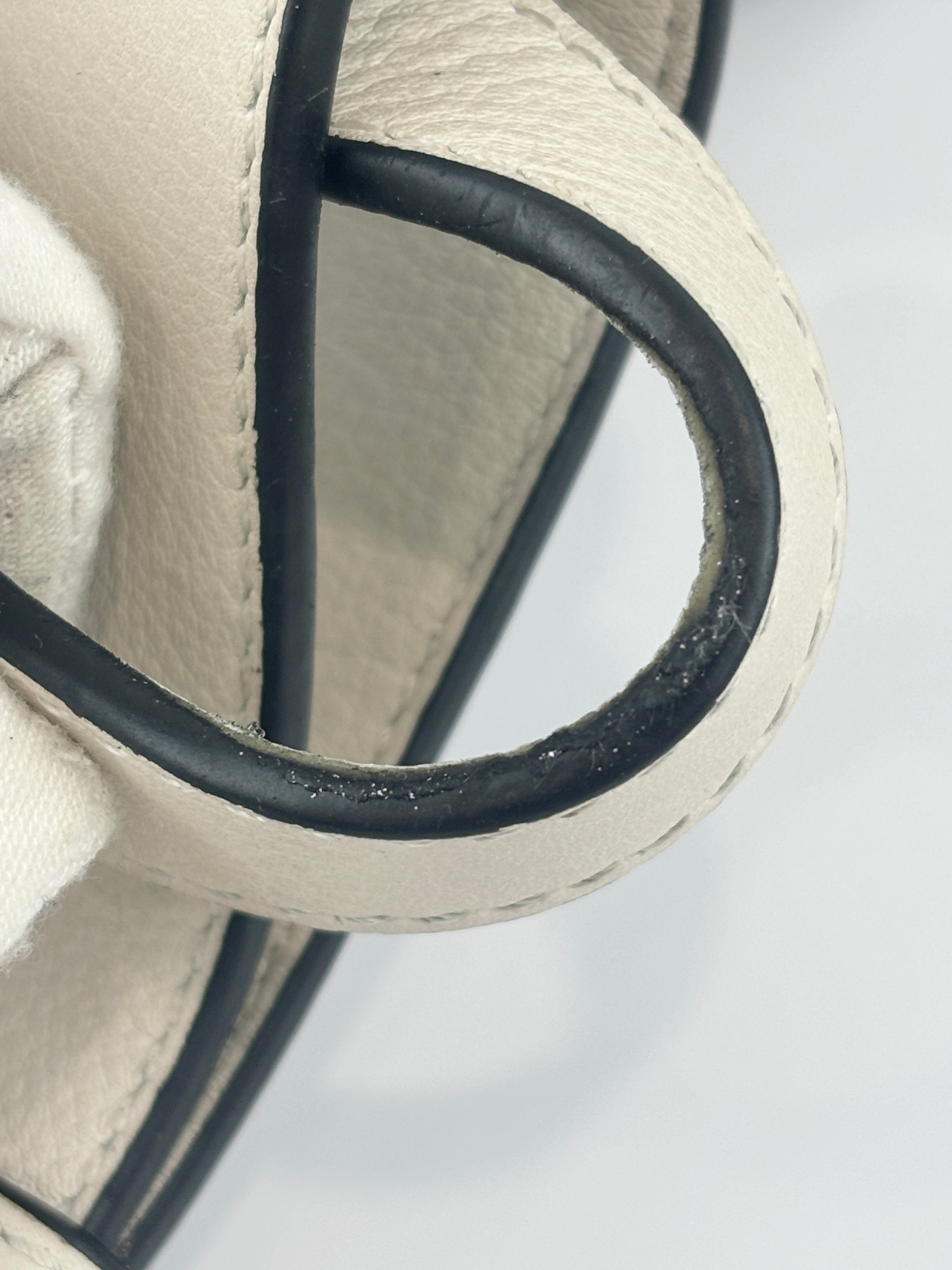 Small Hammock Bag in White Soft Grained Calfskin