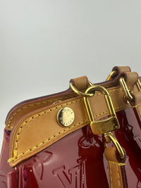 Brea MM Cerise Monogram Vernis Bag