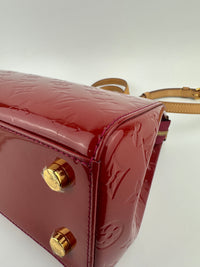 Brea MM Cerise Monogram Vernis Bag