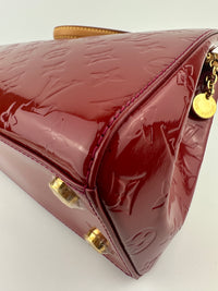 Brea MM Cerise Monogram Vernis Bag