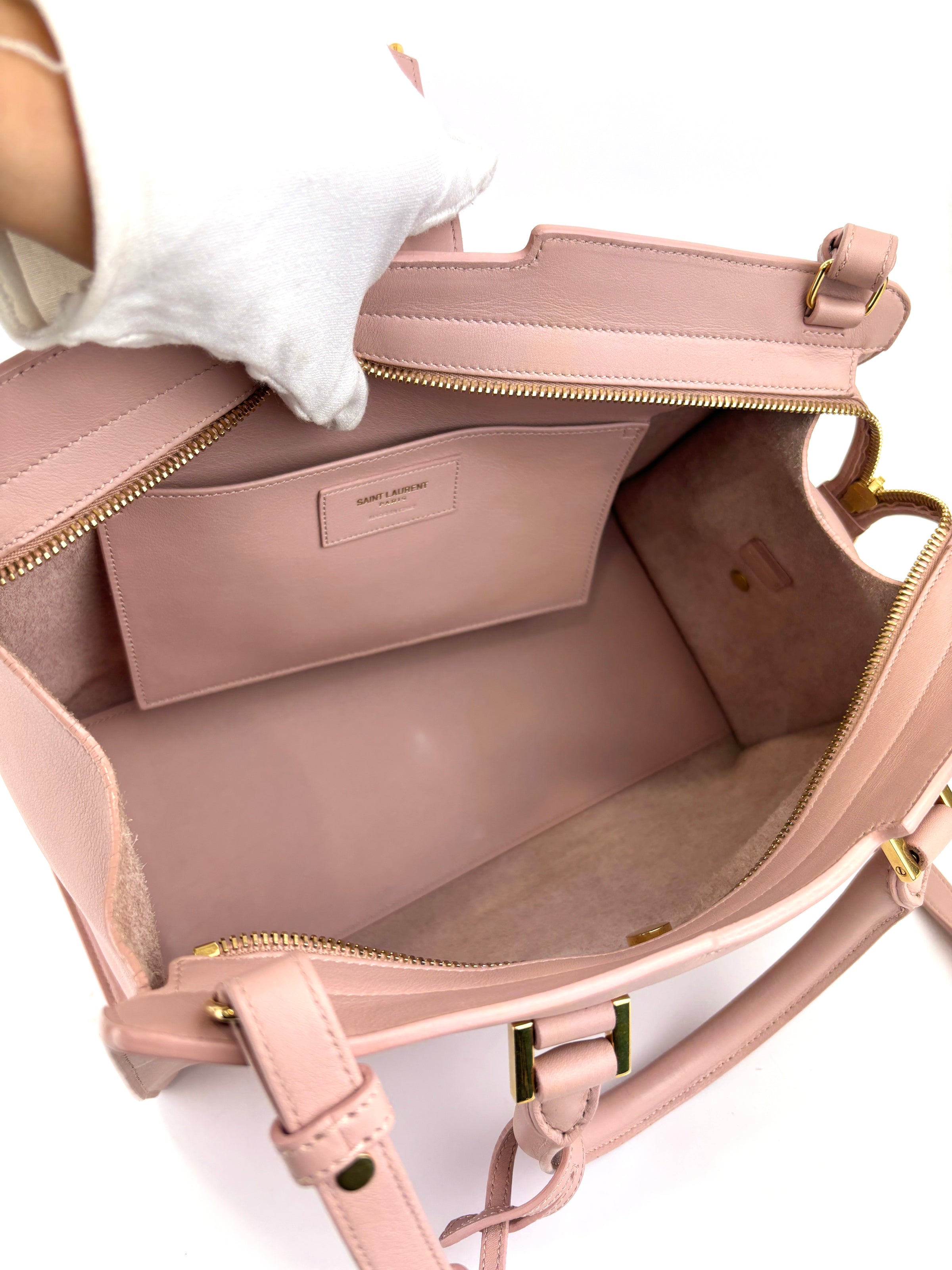 Saint Laurent Monogram Cabas Nude Pink