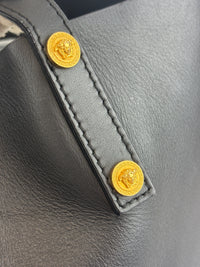 Black Studded Leather La Medusa Tote