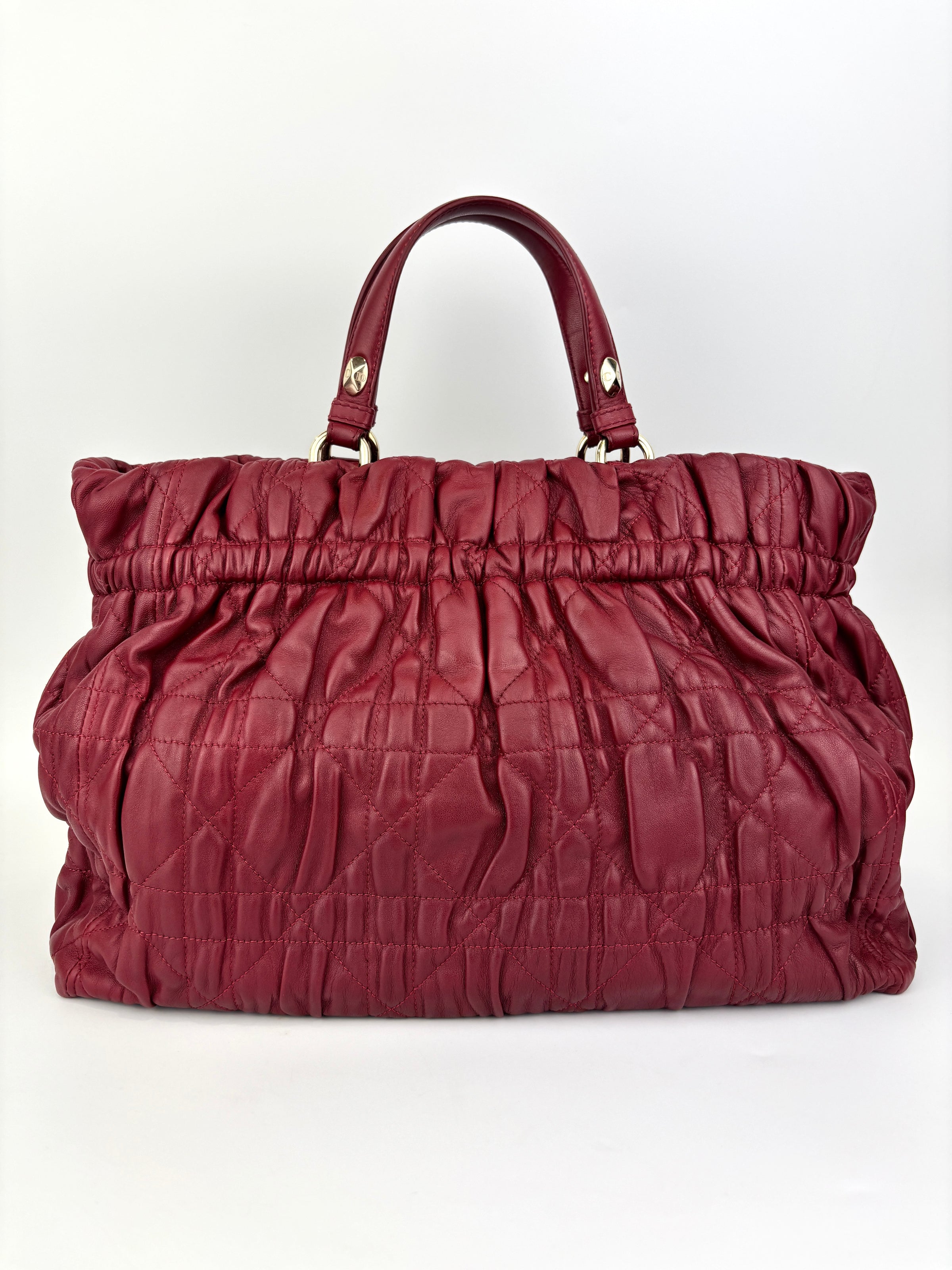 Gaufre Lambskin Cannage Delices Handbag