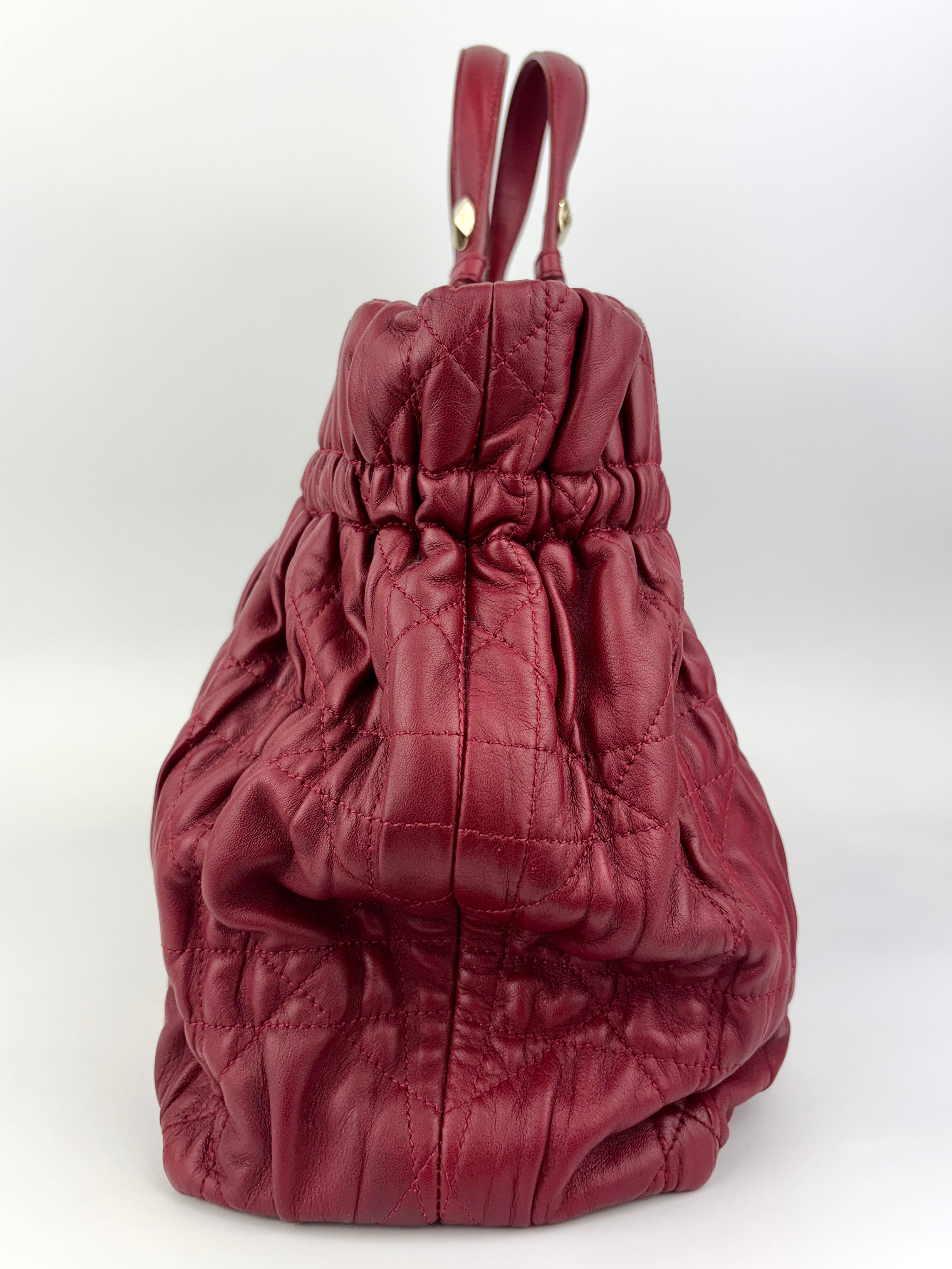 Gaufre Lambskin Cannage Delices Handbag