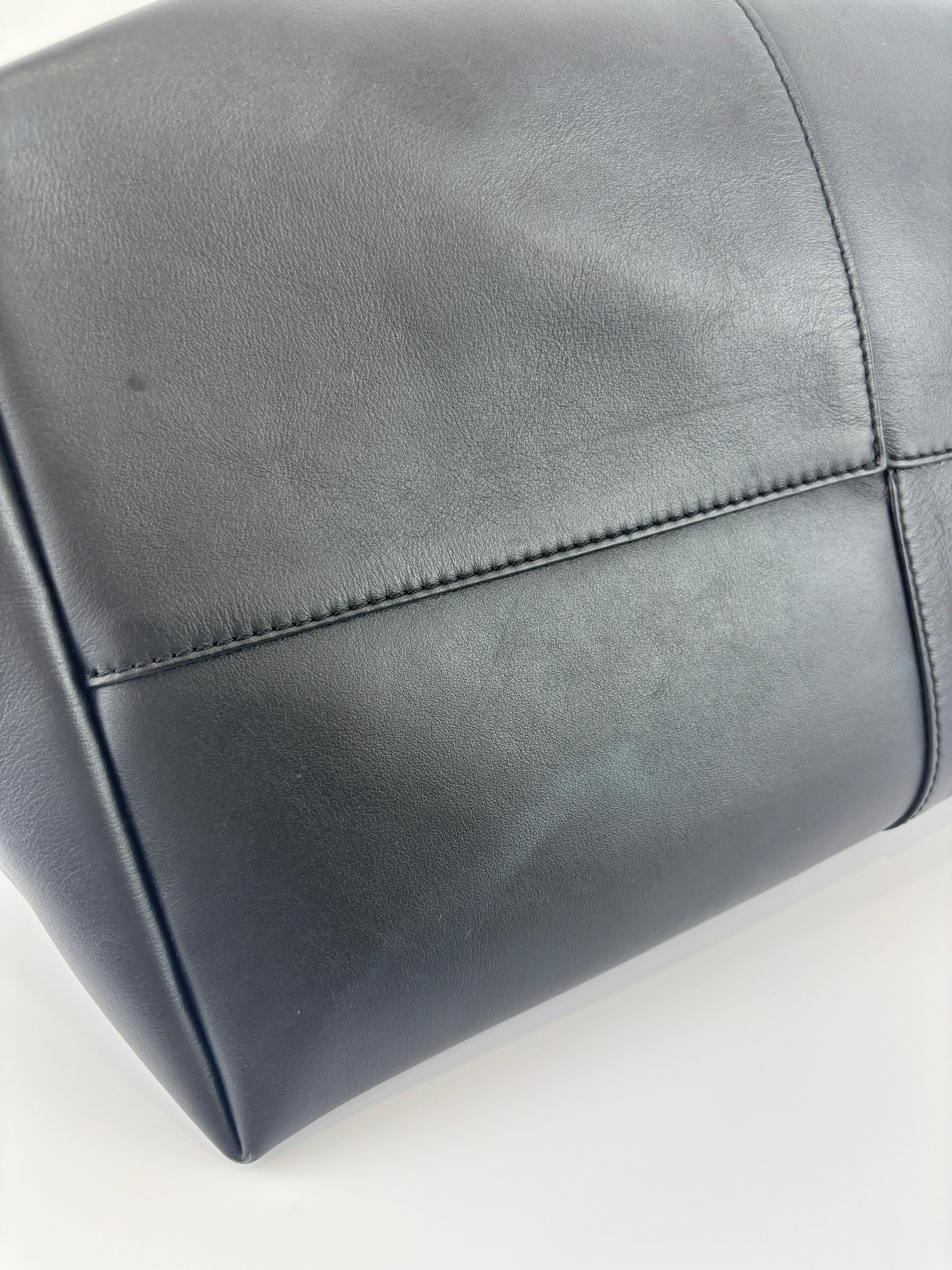 Black Studded Leather La Medusa Tote