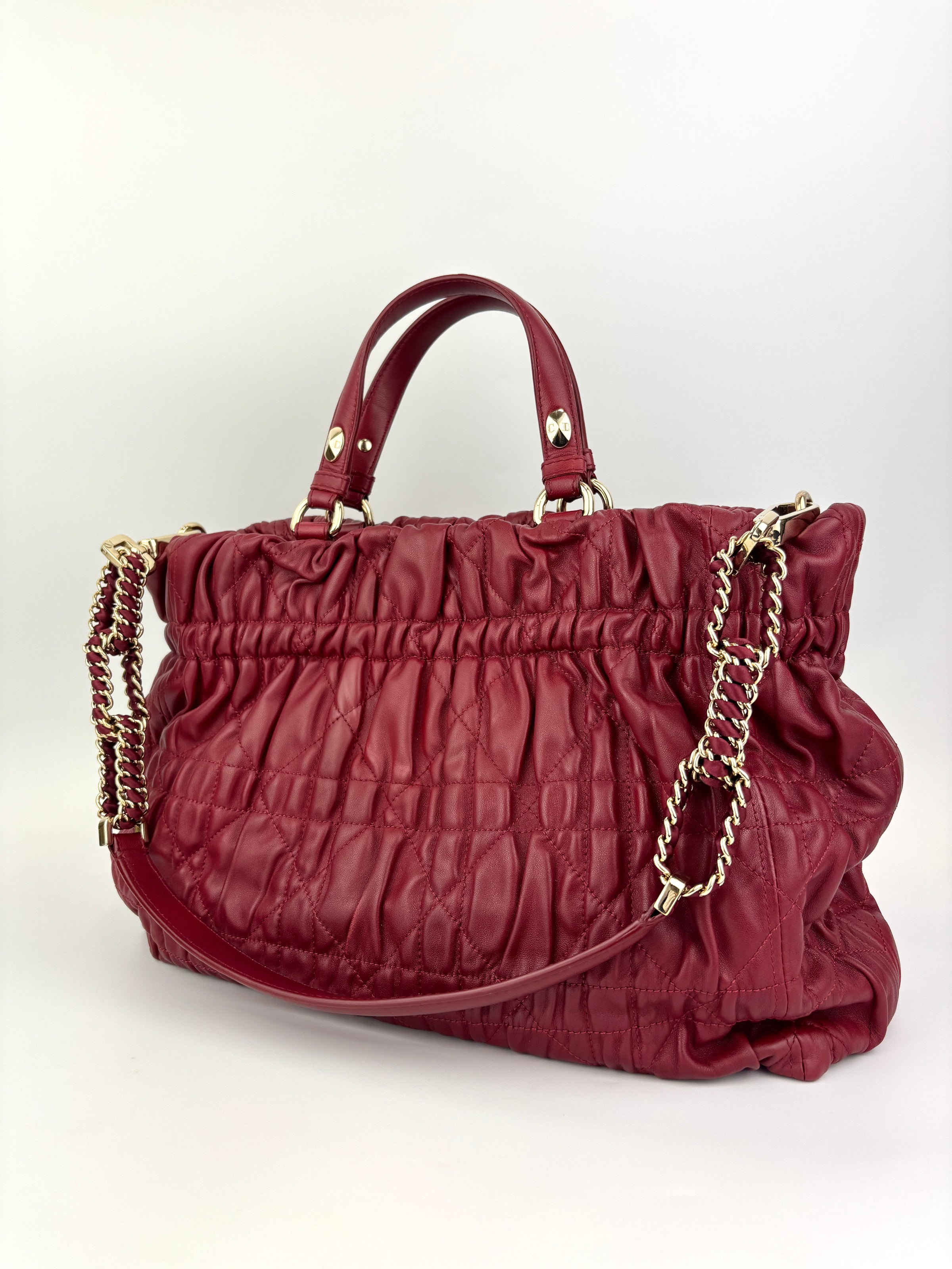 Gaufre Lambskin Cannage Delices Handbag