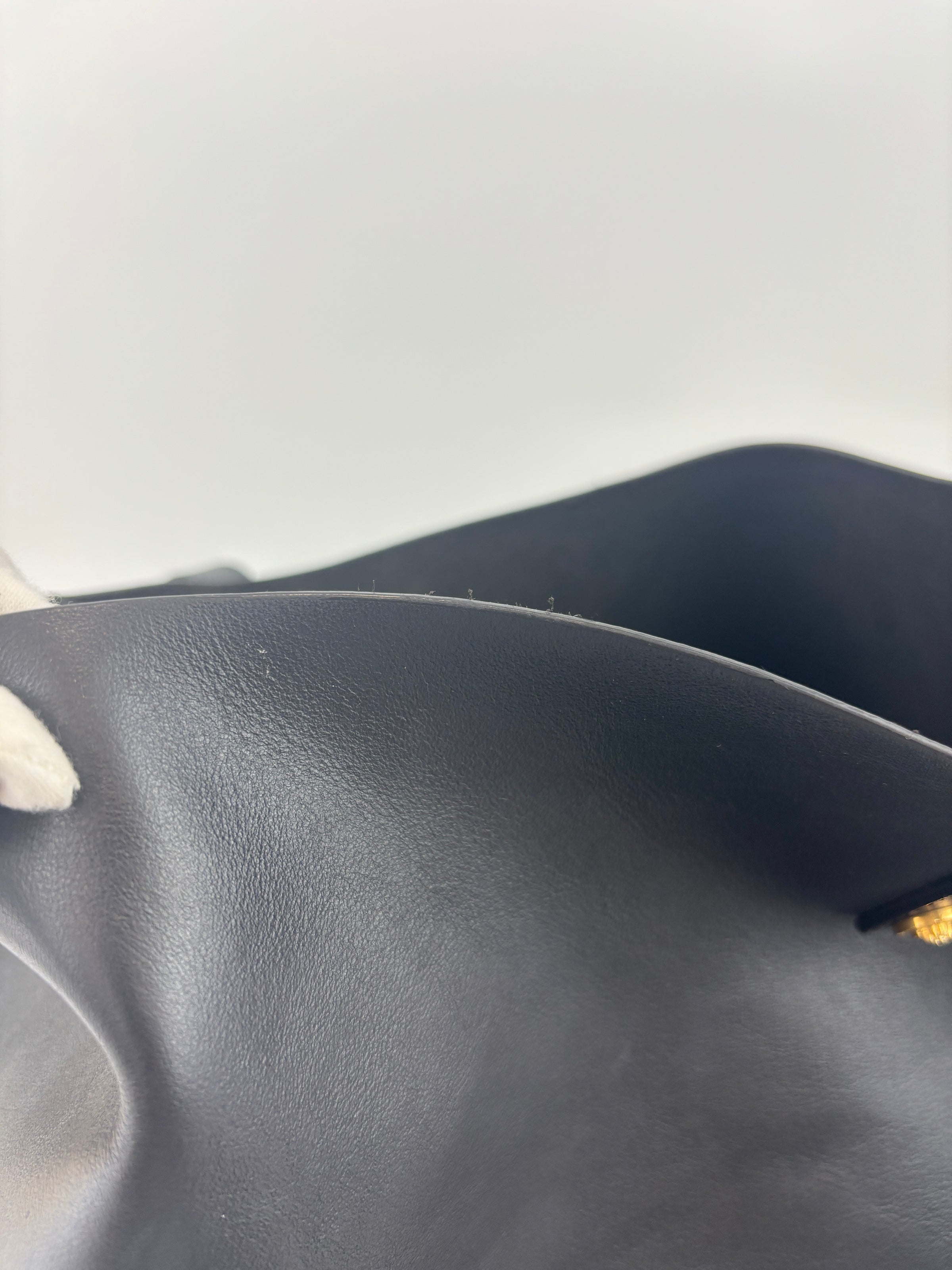 Black Studded Leather La Medusa Tote