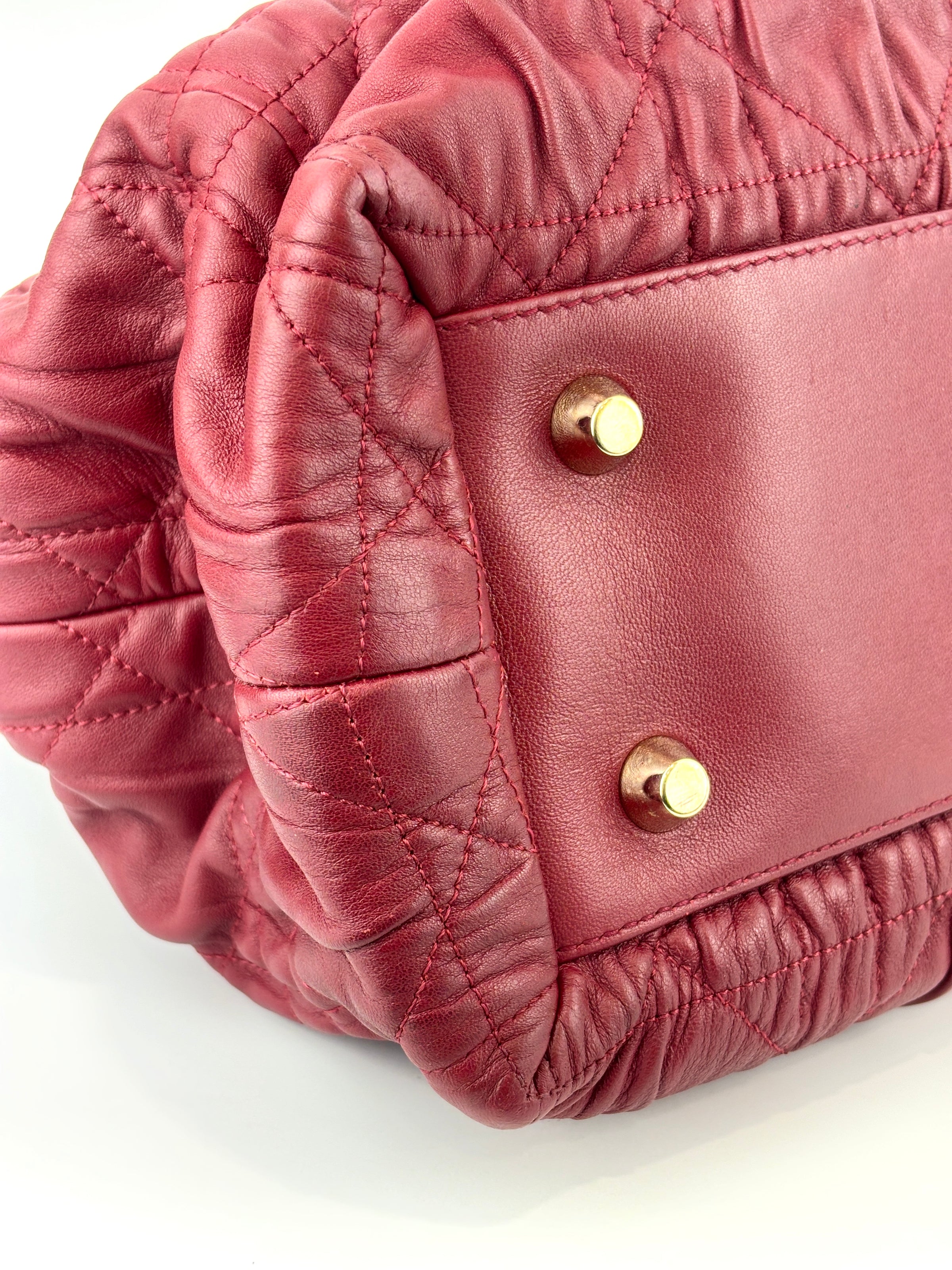 Gaufre Lambskin Cannage Delices Handbag