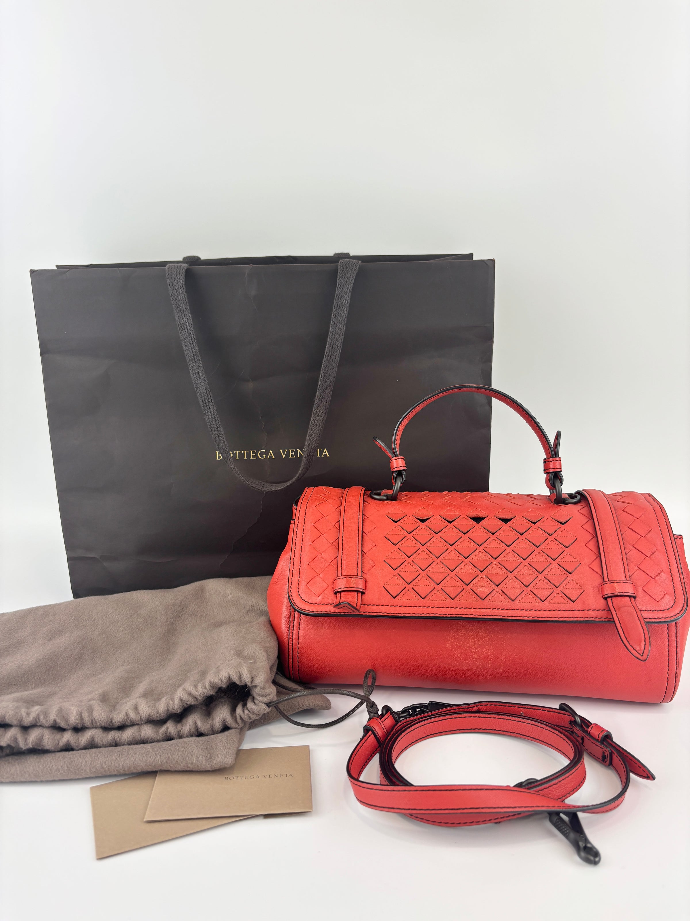 Cruise 2017 Monaco Red Leather Satchel