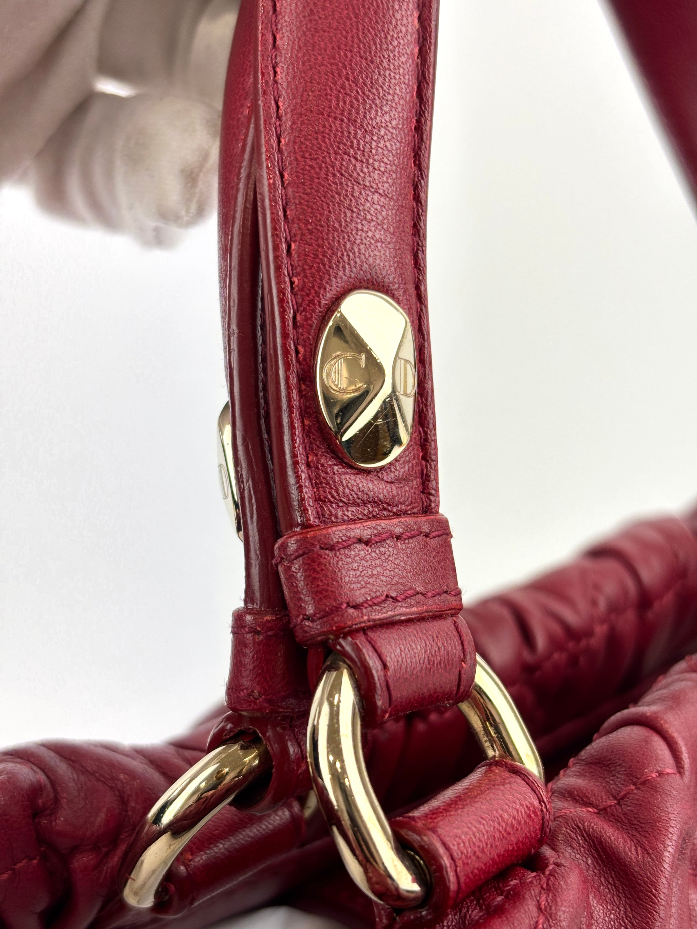 Gaufre Lambskin Cannage Delices Handbag