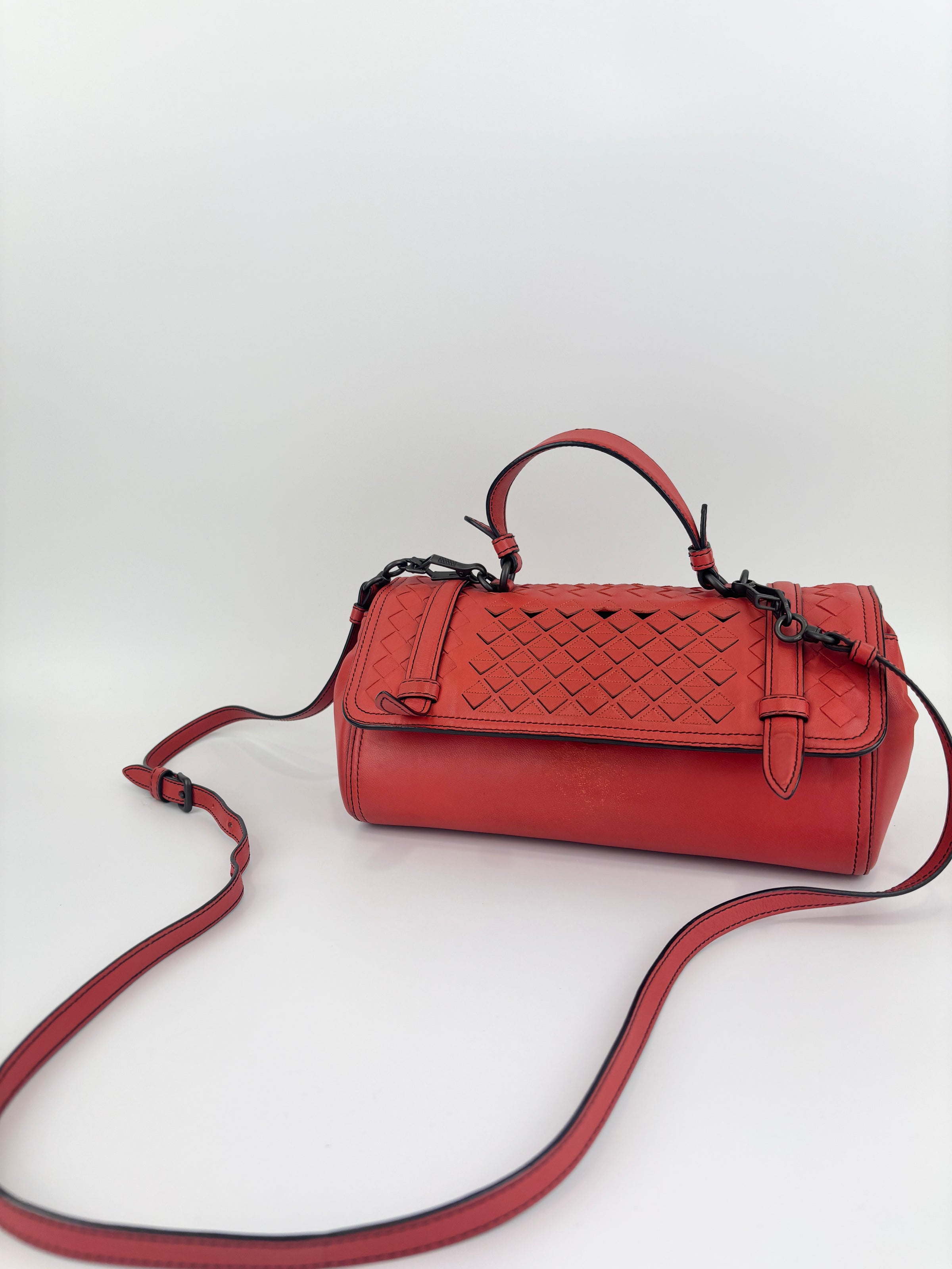 Cruise 2017 Monaco Red Leather Satchel