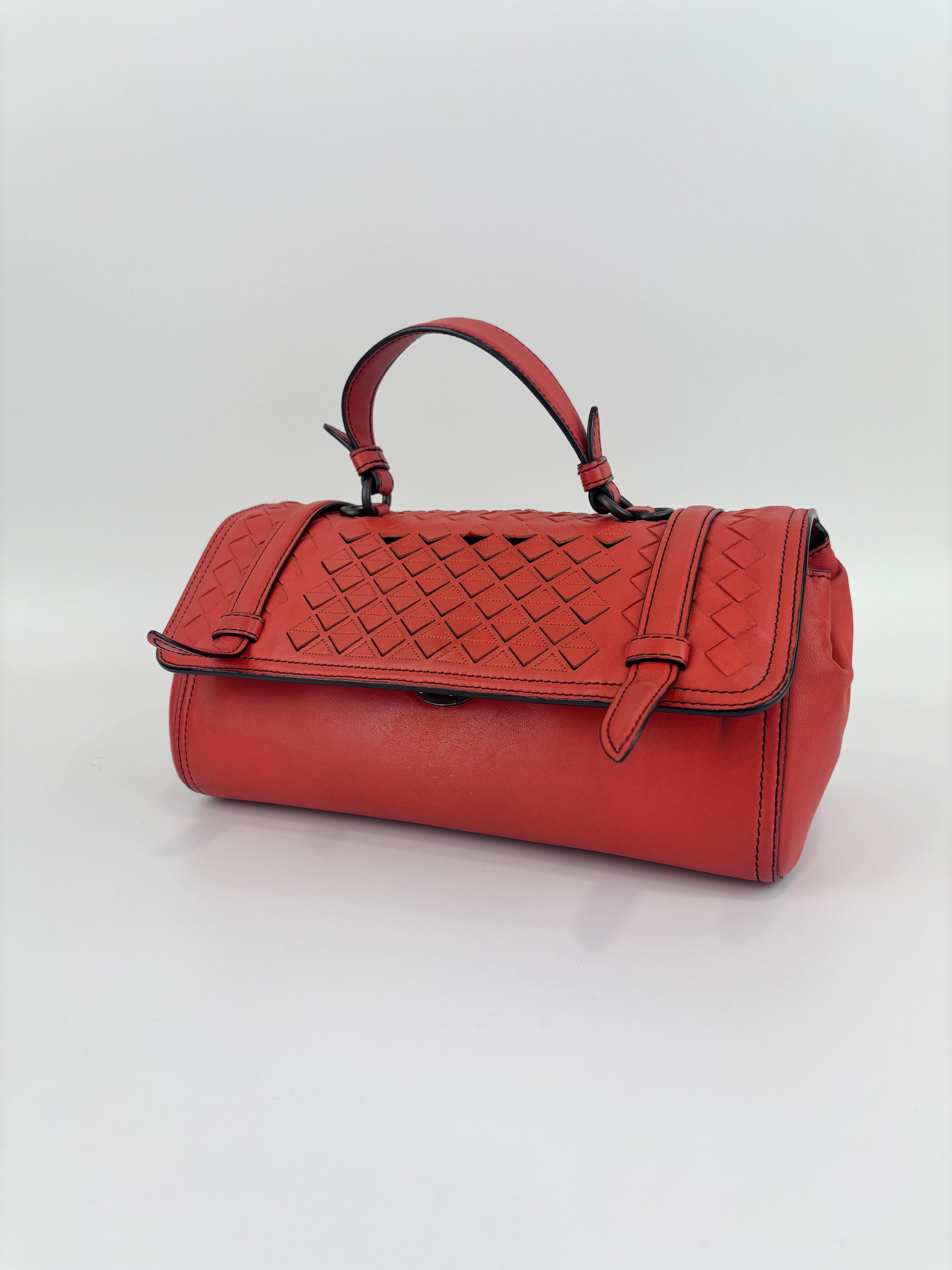 Cruise 2017 Monaco Red Leather Satchel