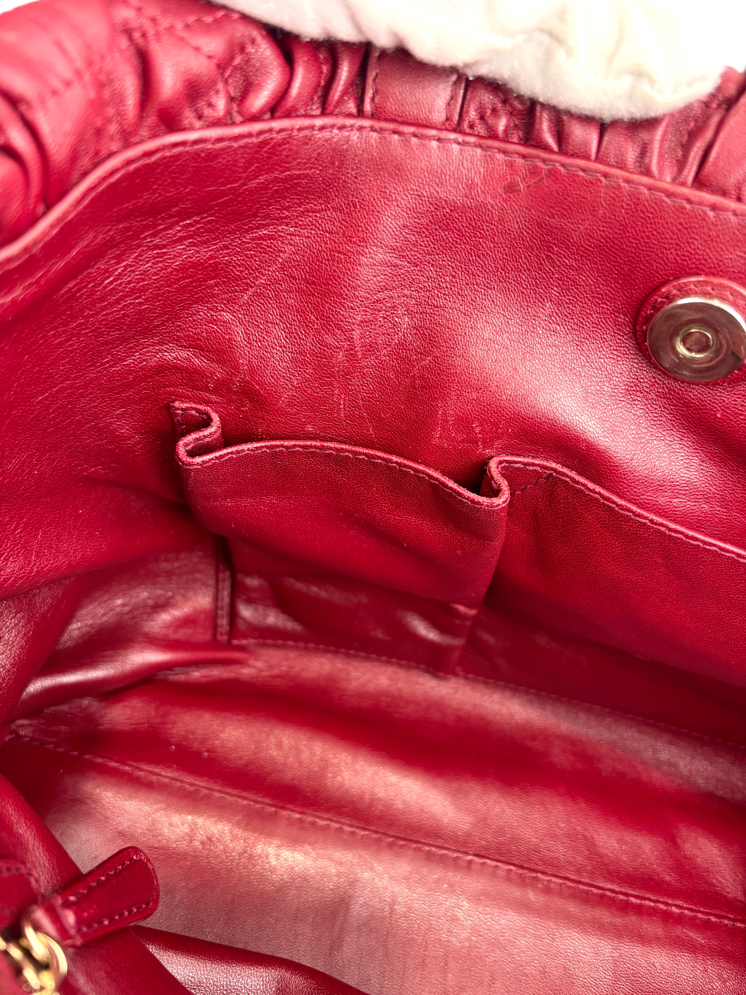 Gaufre Lambskin Cannage Delices Handbag