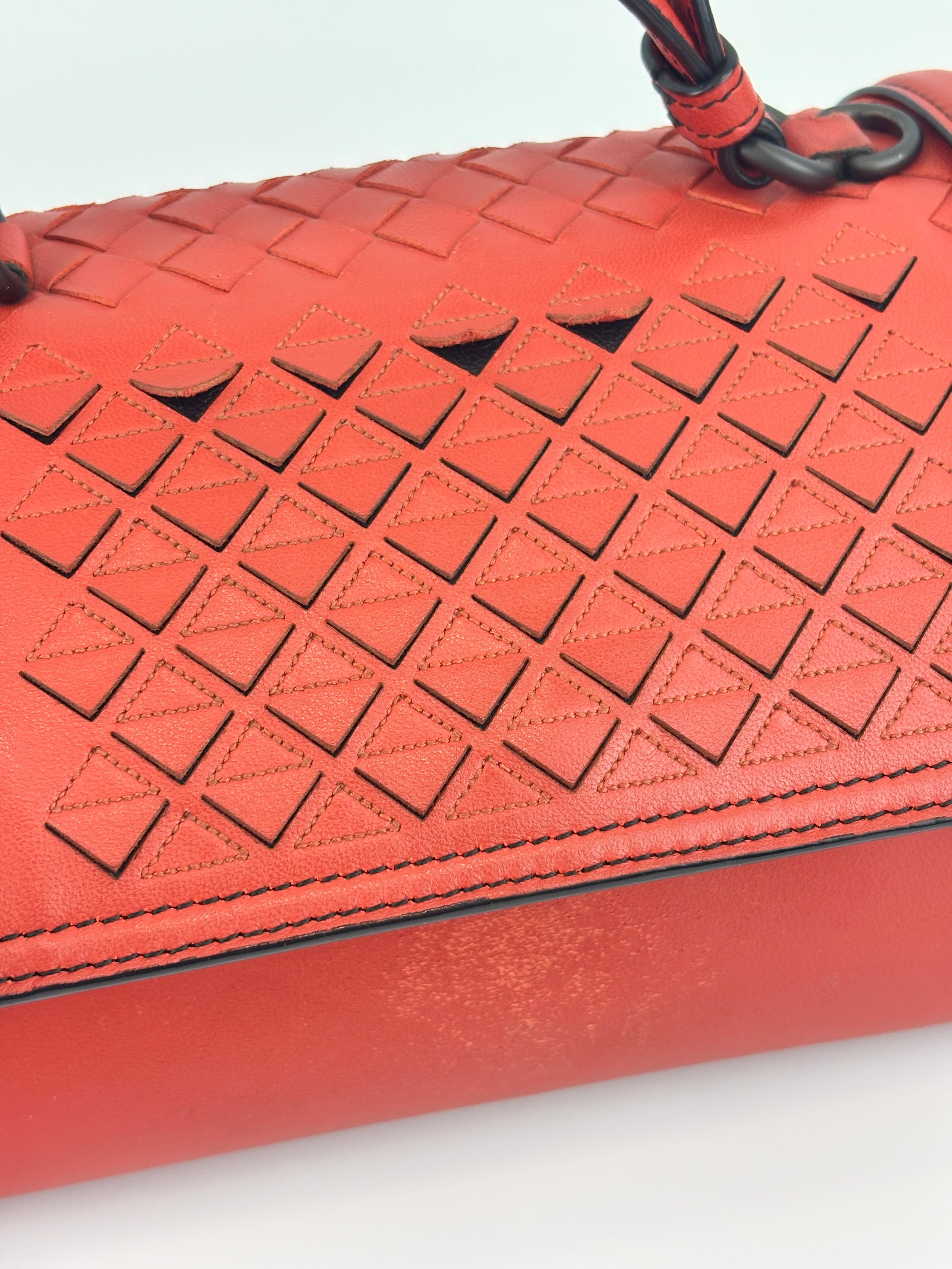 Cruise 2017 Monaco Red Leather Satchel